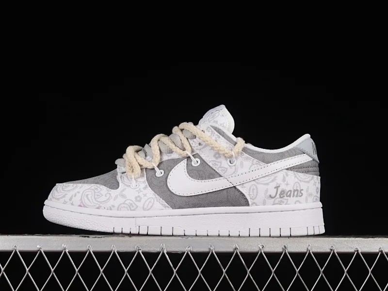 All categories Nk SB Dunk series Nk SB Dunk Low low-top sneakers Nk Dunk Low ESS reverse cashew flower customized version of deconstructed strap casual sneakers DJ9955-100